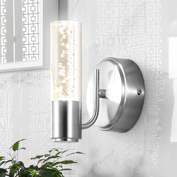 Bolha Minimalist Modern Bubble Acrylic/Iron Integrated LED Vanity Light - JONATHAN Y
